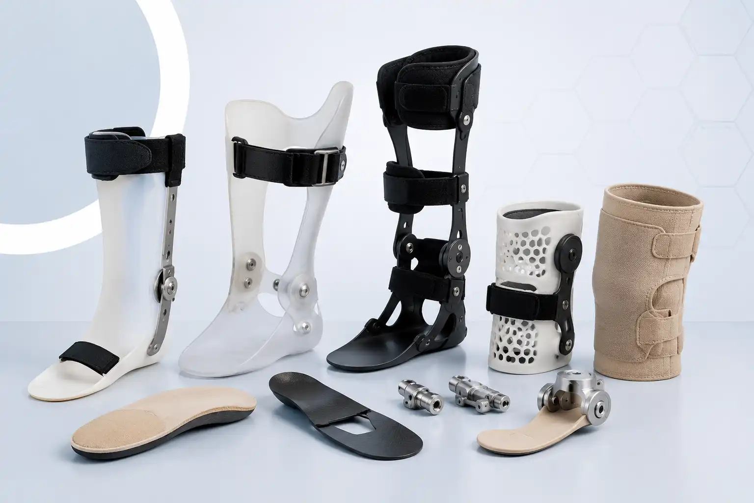 Modern orthotic support and rehabilitation components