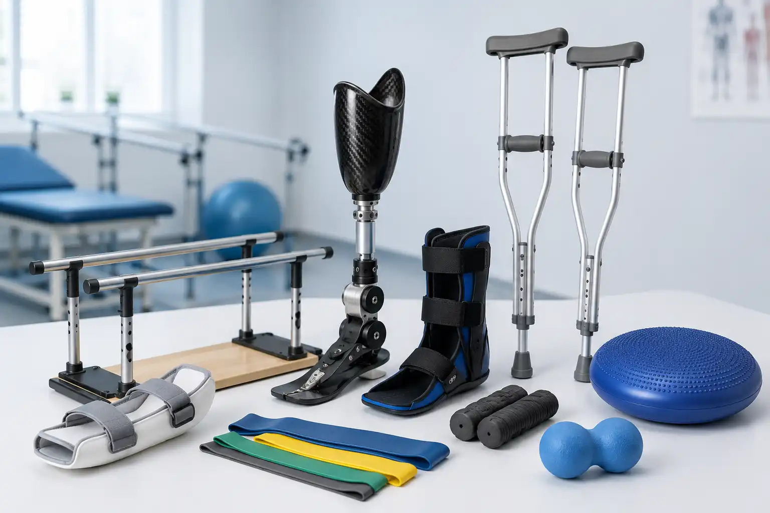 Rehabilitation support equipment and prosthetic mobility solutions