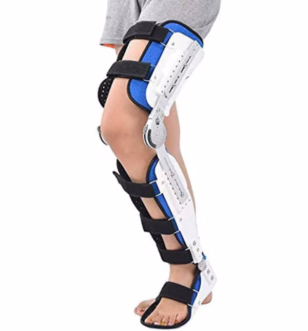 Orthotics Auto Lock Knee Joint orthotic support system for stability rehabilitation and mobility assistance
